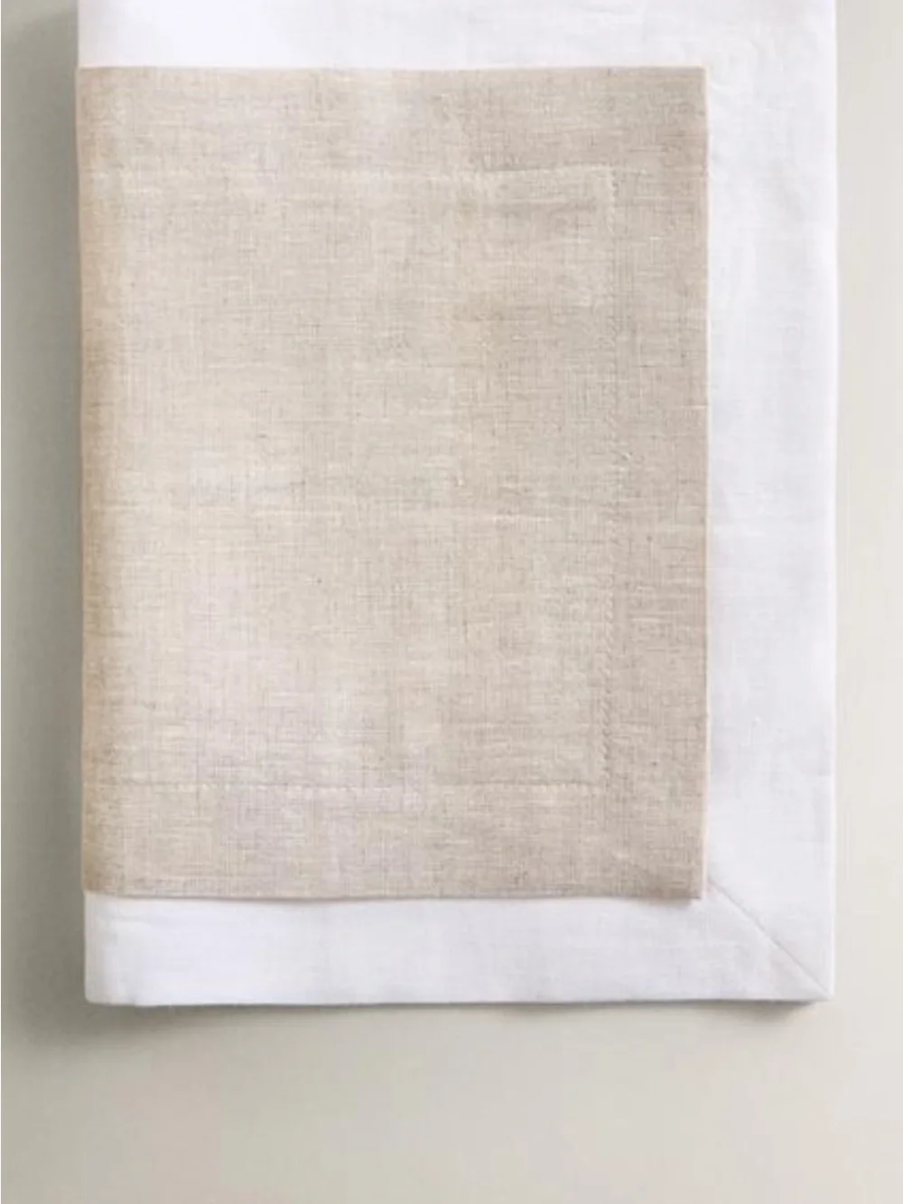 Neutral Textured Linen Table Runner 16x72- White & Natural! NWT🫶